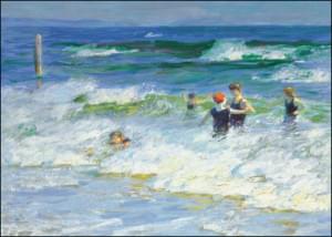 Spelen in de branding, Edward Henry Potthast