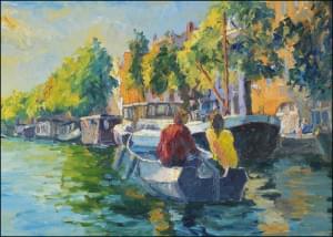 Bloemgracht, Amsterdam, gezien vanaf de gracht, Piet van de Hoef