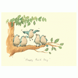 Happy Bird Day Card  by Alison Friend