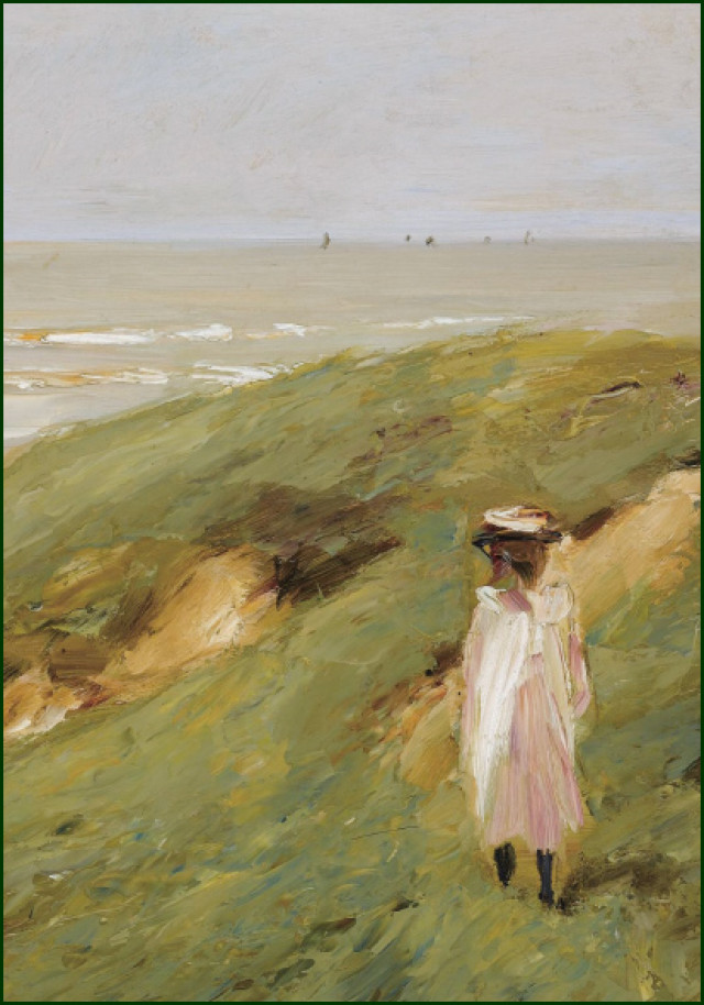 Düne bei Noordwijk mit Kind, Max Liebermann