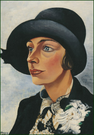 Dame met zwate hoed, Charley Toorop, Het Frans Hals Museum