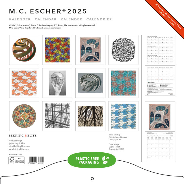 M.C. Escher maandkalender 2025